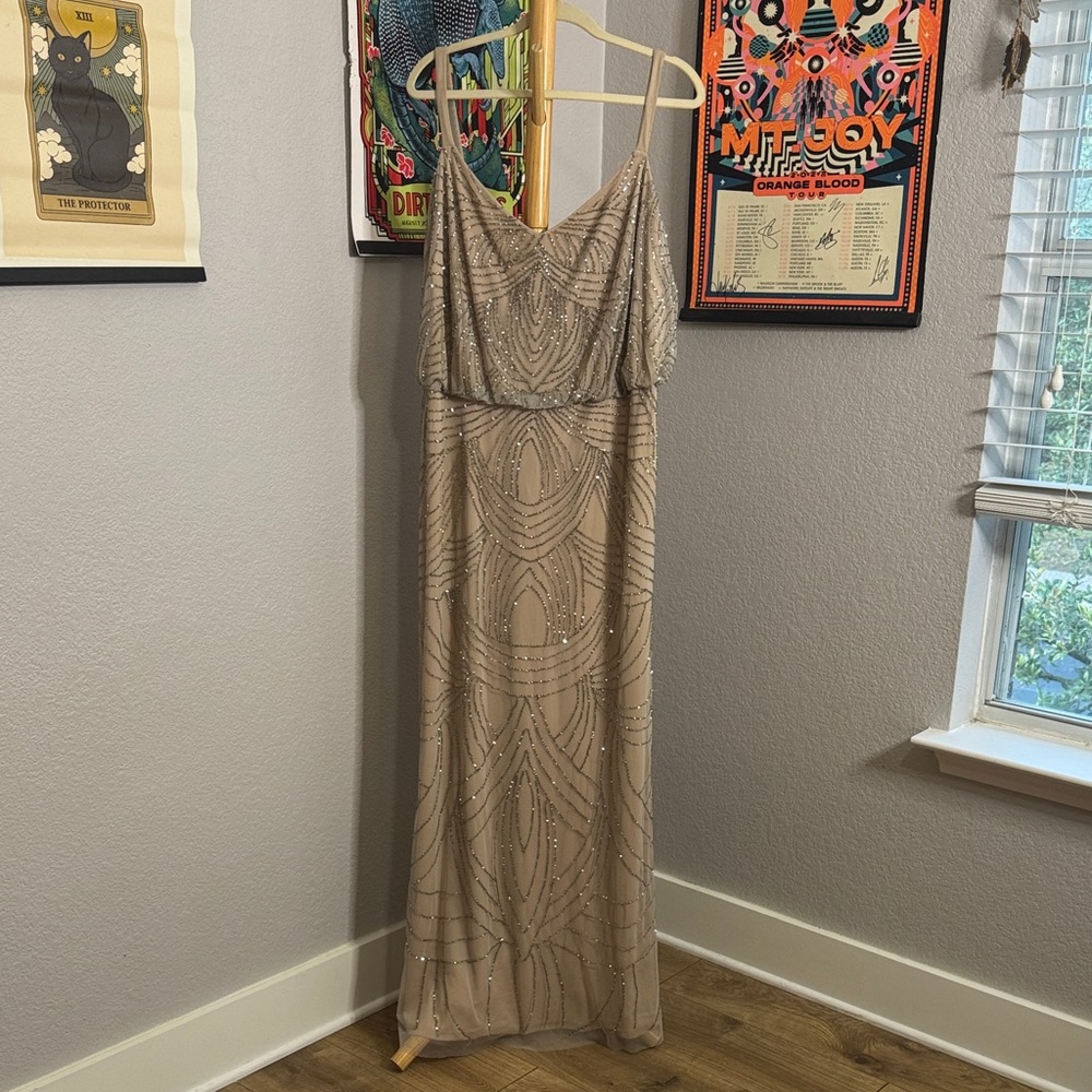 Adrianna Papell Beige Formal Dress